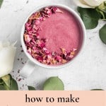 a pinterest pin about how to make rose moon milk