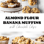 Almond Flour Banana Muffins with Chocolate Chips