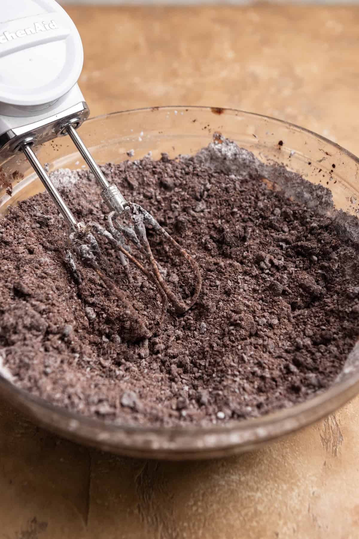 Chocolate and powdered sugar in a bowl.