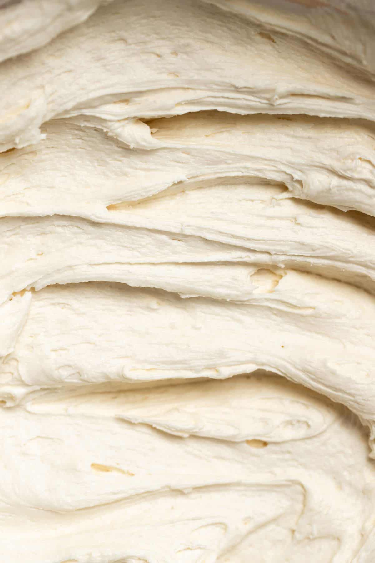 Swirls of almond buttercream.